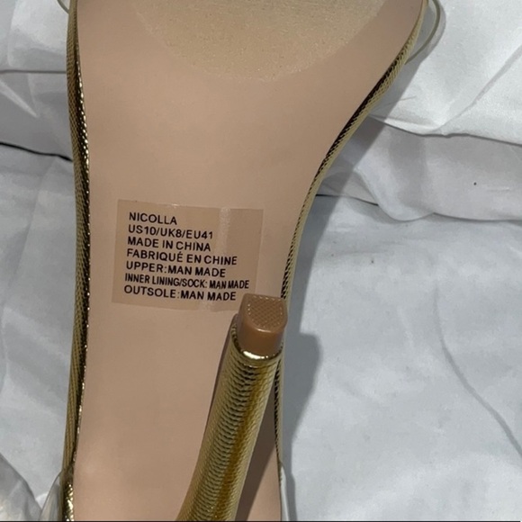 Elegant Gold High Heel Sandals - Picture 11 of 11